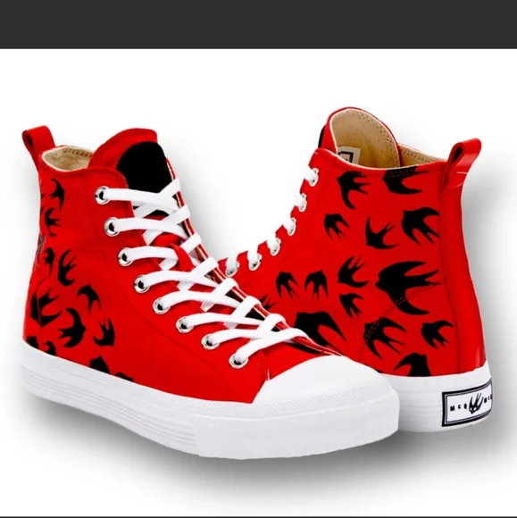 MCQ By Alexander McQueen Swarm Swallow Vulcanized High Top unisex NEW AUTHENTIC - Picture 3 of 15